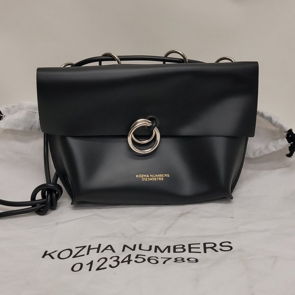 Kozha Numbers Orbit Black Shoulder Bag